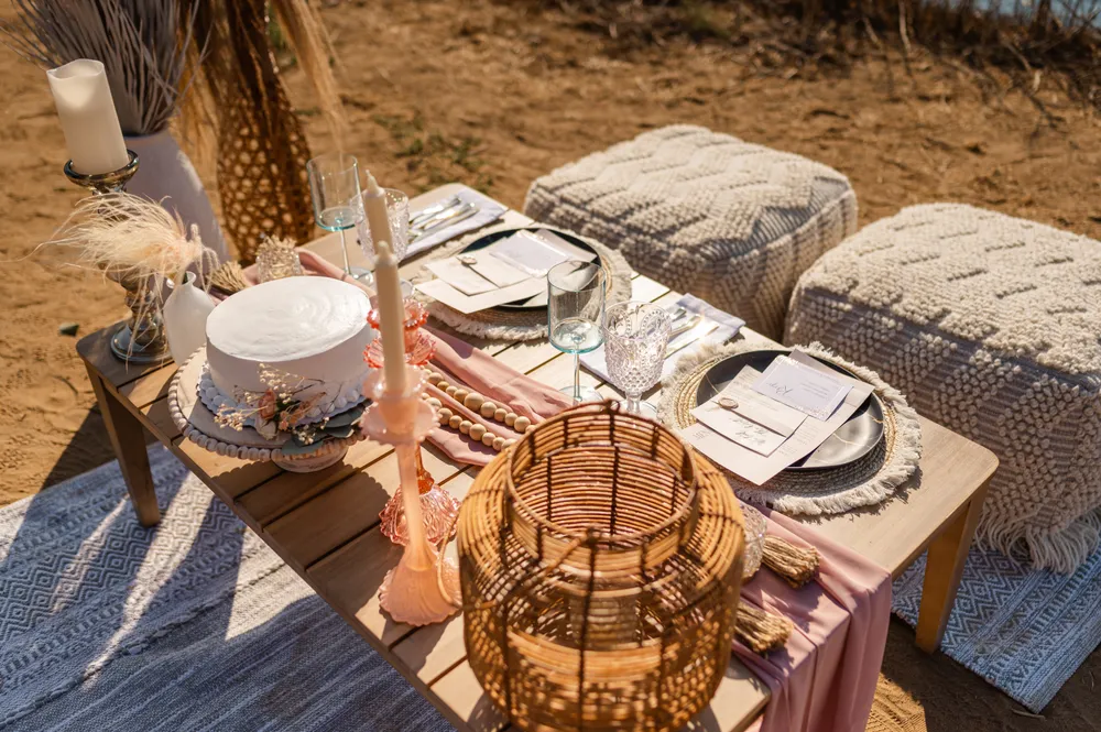 wedding table for the bride and groom