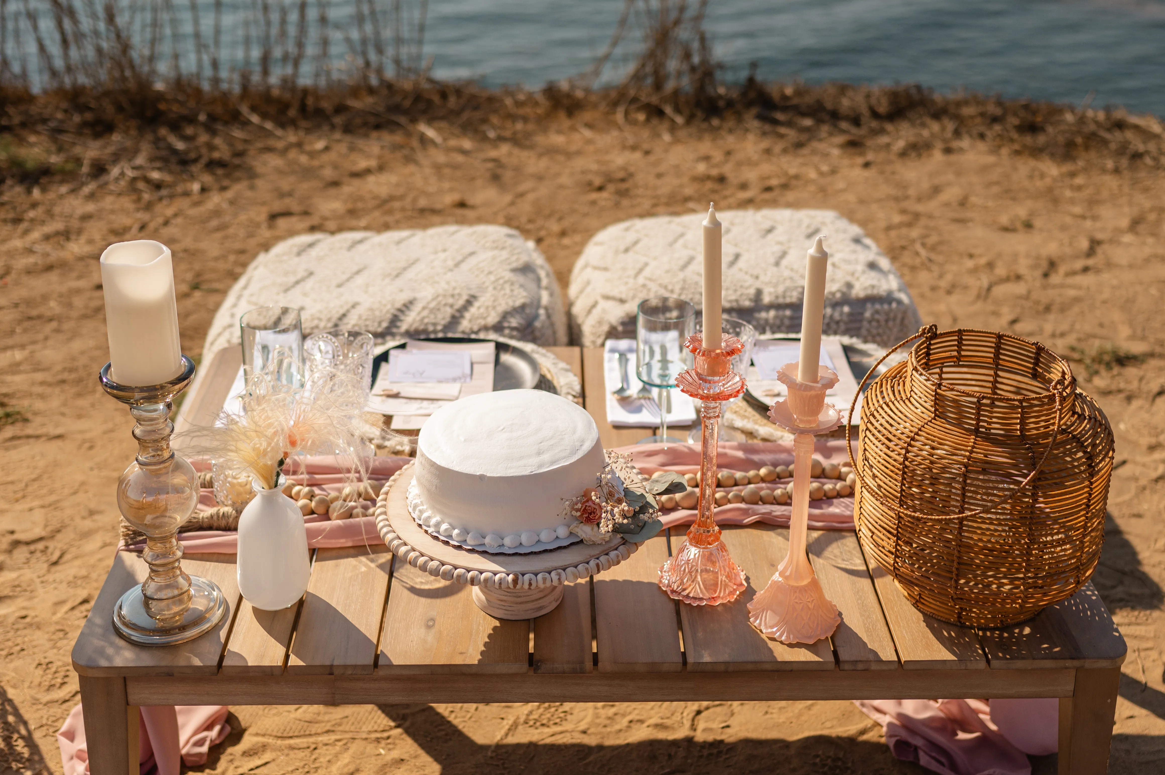 A picnic setup for a wedding